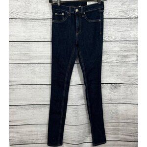 Rag & Bone Skinny Jeans Dark Wash Denim, Size 24